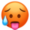 Hot Face emoji on Apple